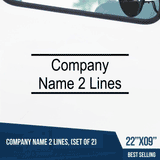 Company Name 2 Lines, Set Of 2