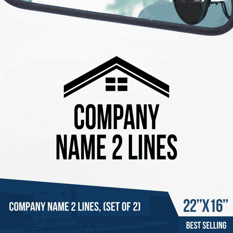 Truck Door Decal, Company Name, Roofing,