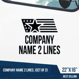 Truck Door Decal, Company Name, Americana,