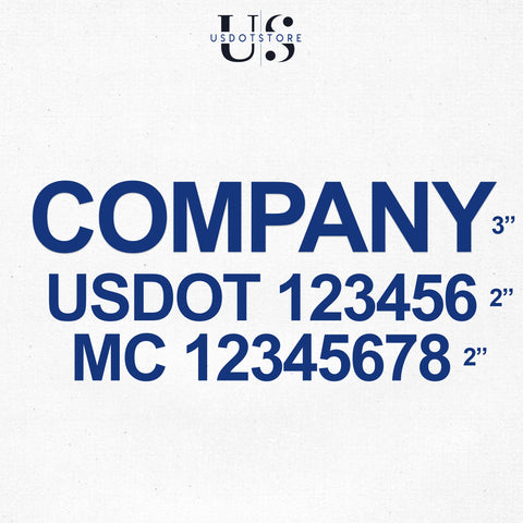 company name with usdot mc decal sticker