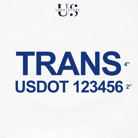 transport company name with usdot decal