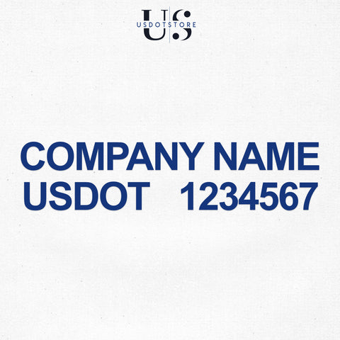 company name with usdot number decal sticker