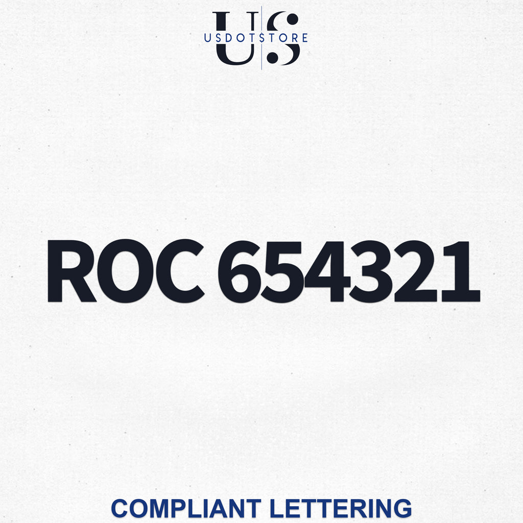 ROC Number Decal, (Set of 2) – USDOTSTORE