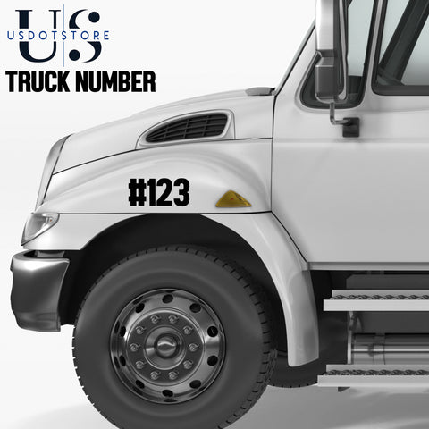 truck number sticker decal lettering