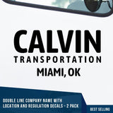 Company Name Truck Decal