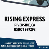 Company Name Truck Decal