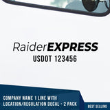 Company Name Truck Decal with USDOT