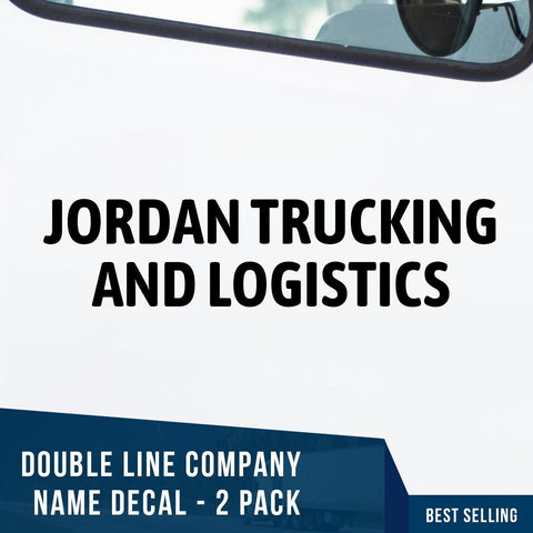 2 line company name decal 