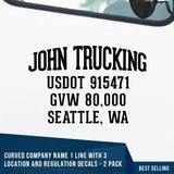 Company Name Truck Decal