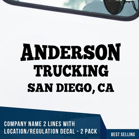 Company Name Truck Decal with location 