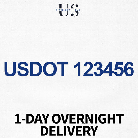USDOT DECAL STICKER 1 DAY OVERNIGHT DELIVERY