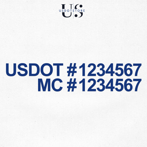 usdot & mc number decal sticker