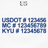 usdot mc kyu number decal 