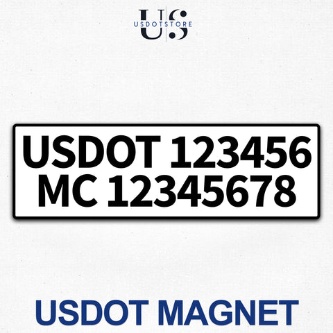 usdot mc magnetic sign
