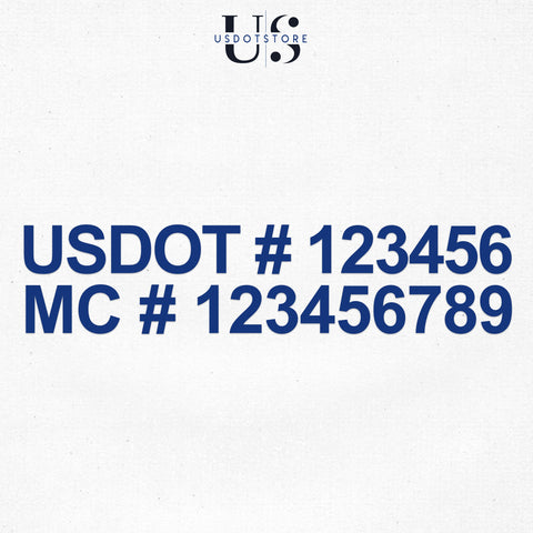 usdot & mc number decal