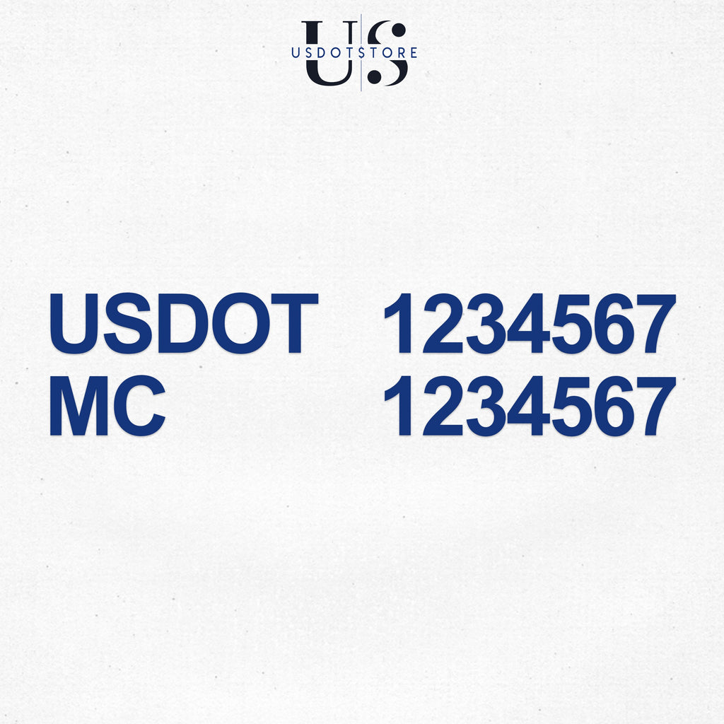 USDOT & MC Number Decal Sticker, (Set of 2) USDOTSTORE