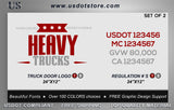  Truck Door Decal with USDOT & MC