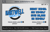 Company Transport Name | USDOT + MC + CA +GVW Truck Number Lettering Decals Set of two