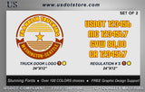 Door Company Name with USDOT,MC,GVW Number Decal